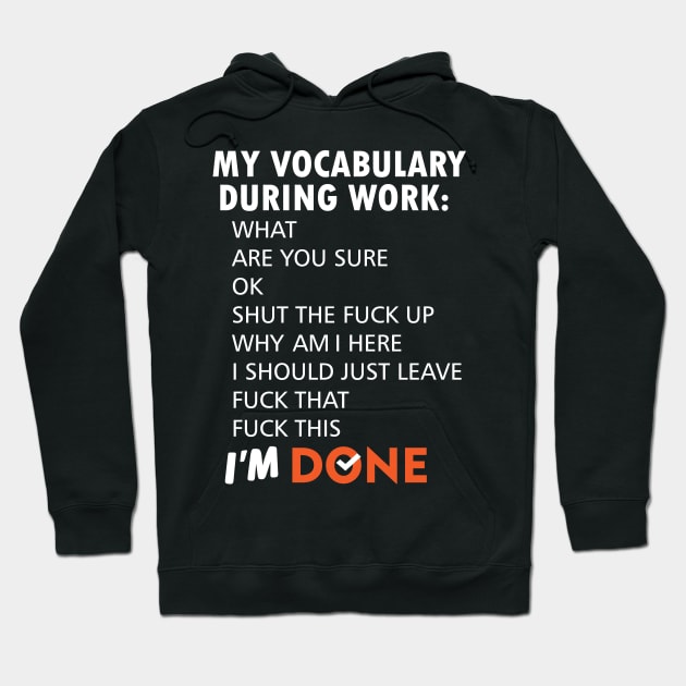 WORK VOCABULARY Hoodie by Litho